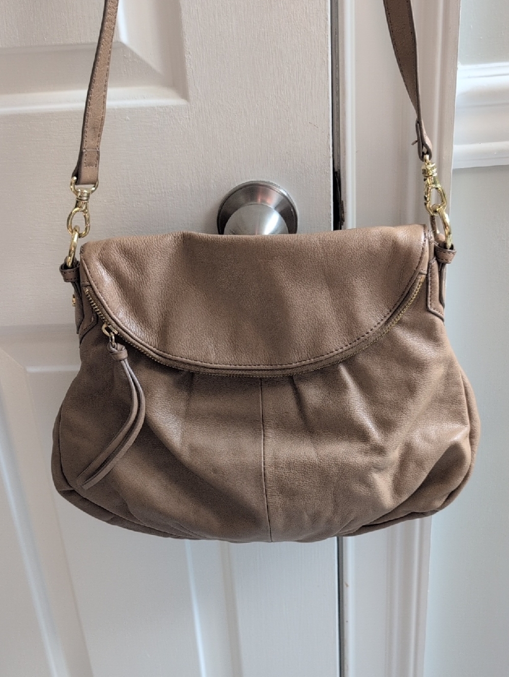 Margot New York Tan Leather Hobo Bag